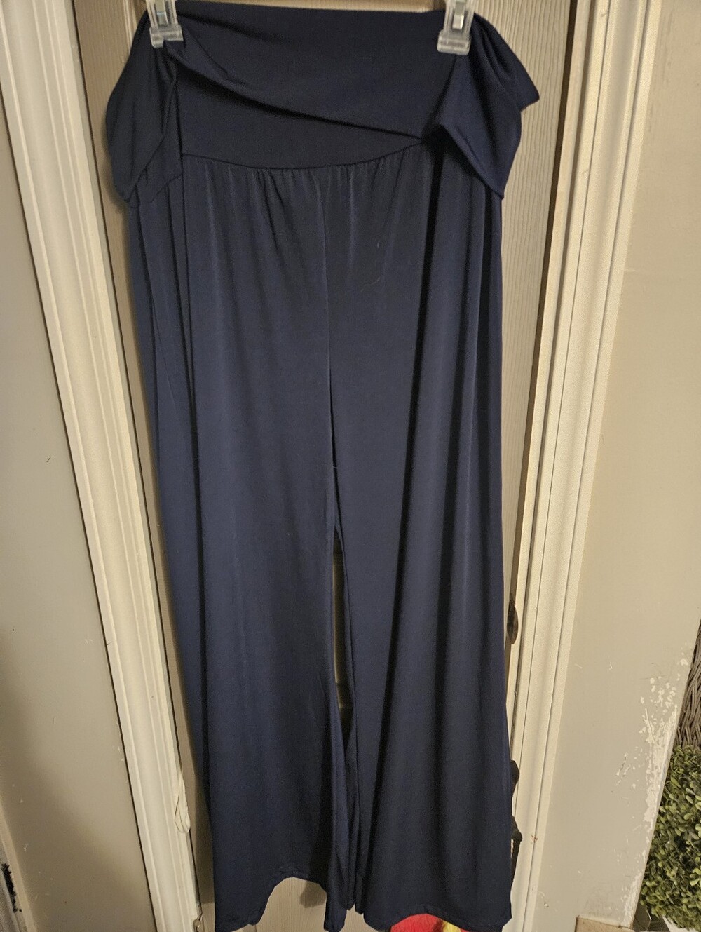 BRAND NEW ** Wide Leg Navy Draped Waist Pants